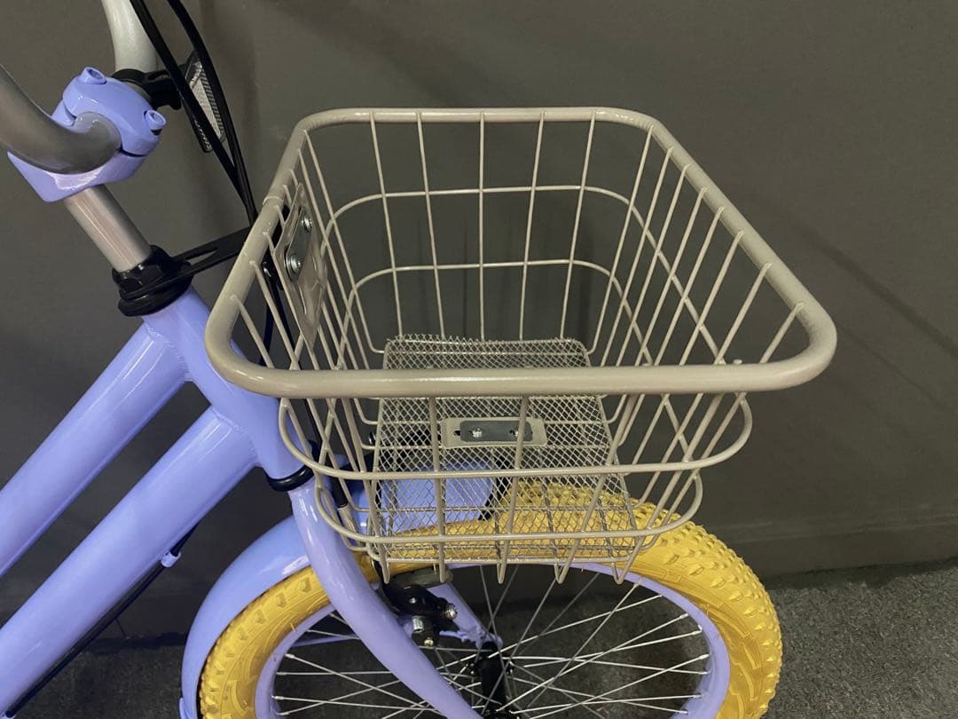 おしゃれカラー パープル×イエロータイヤ 子供用自転車 20インチ