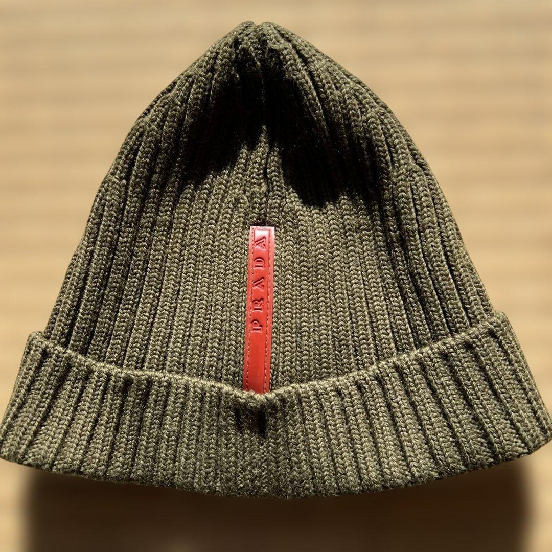 i*i様 PRADA SPORTS オリーブグリーン ニット帽