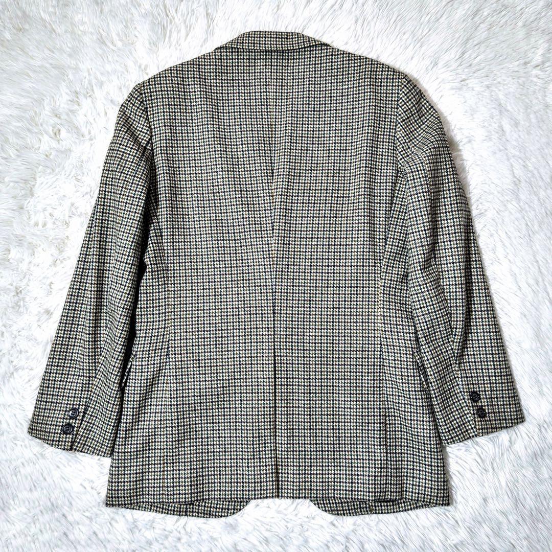バーバリーズ　テーラードジャケット　チェック柄　純毛　カジュアル　2ボタン　A4