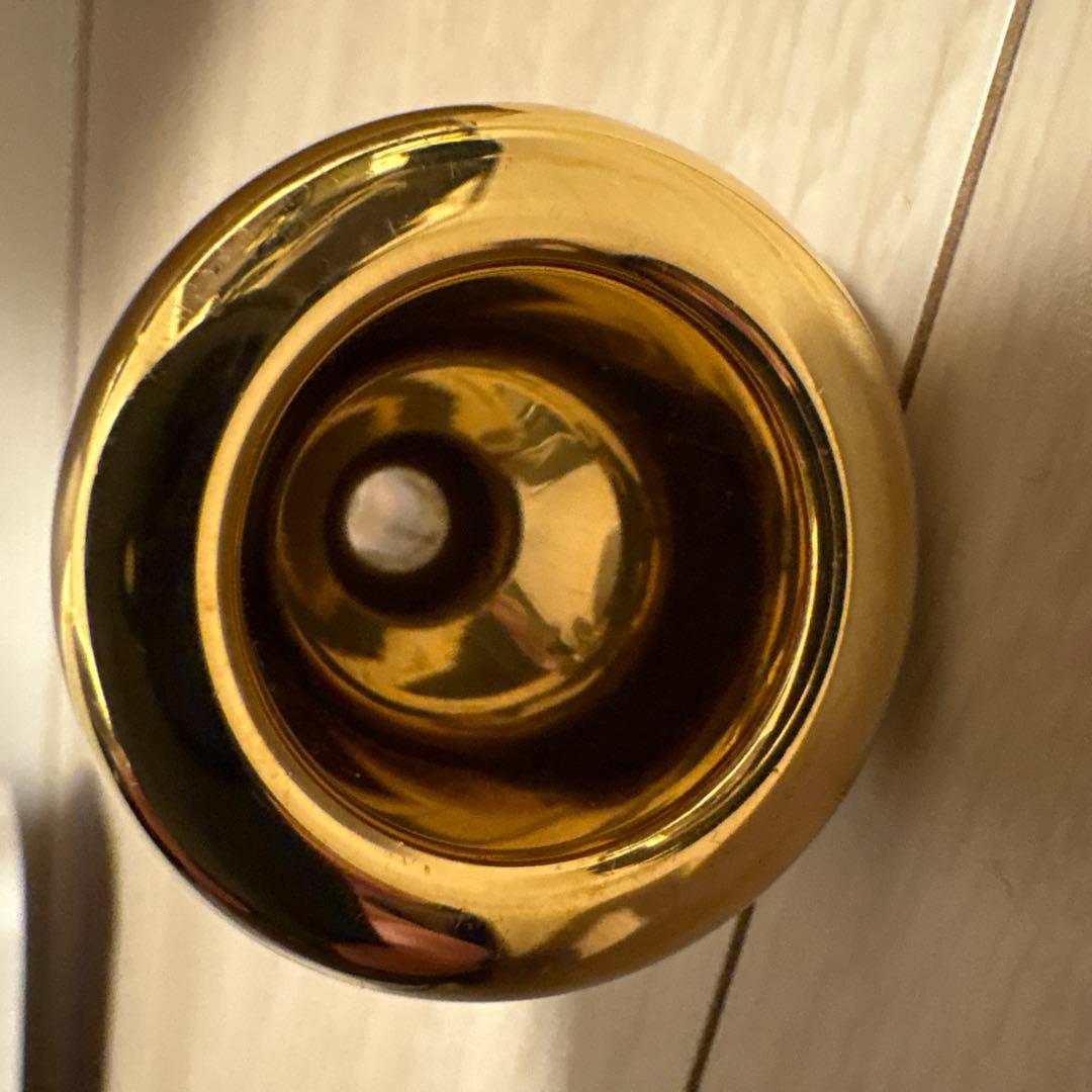 トロンボーン・ユーフォニアム用太管マウスピース　シルキー51D　リム、インナー金