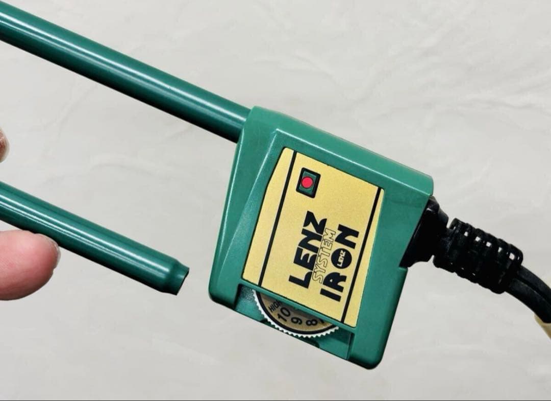 レンツアイロン　8ミリ　丸アイロン　理容　櫛　コーム　本鼈甲　ベーク