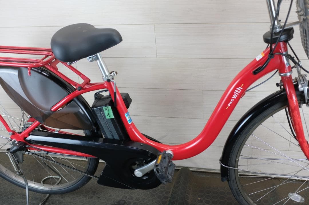 電動自転車ヤマハPAS　With26インチ3段　8.7Ah（4点灯）充電器あり