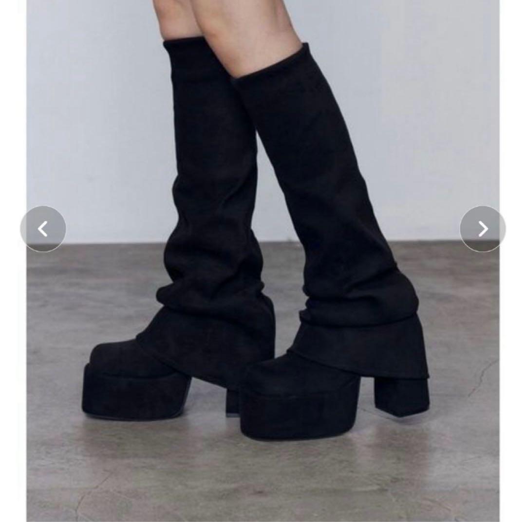 EMODA風 フレアーカバーフィットブーツ