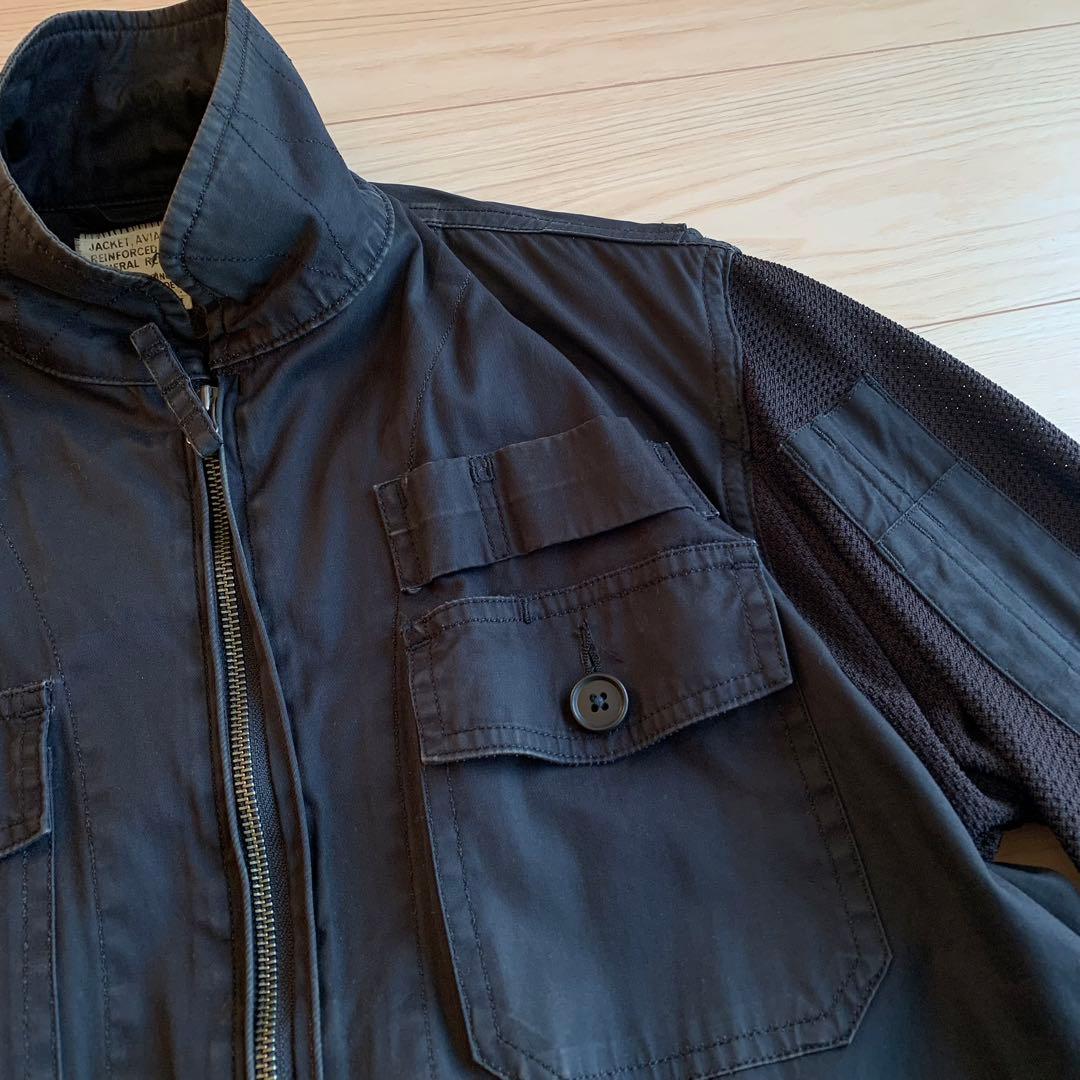 GENERAL RESERCH AVIATORS ブラック M 異素材 切替