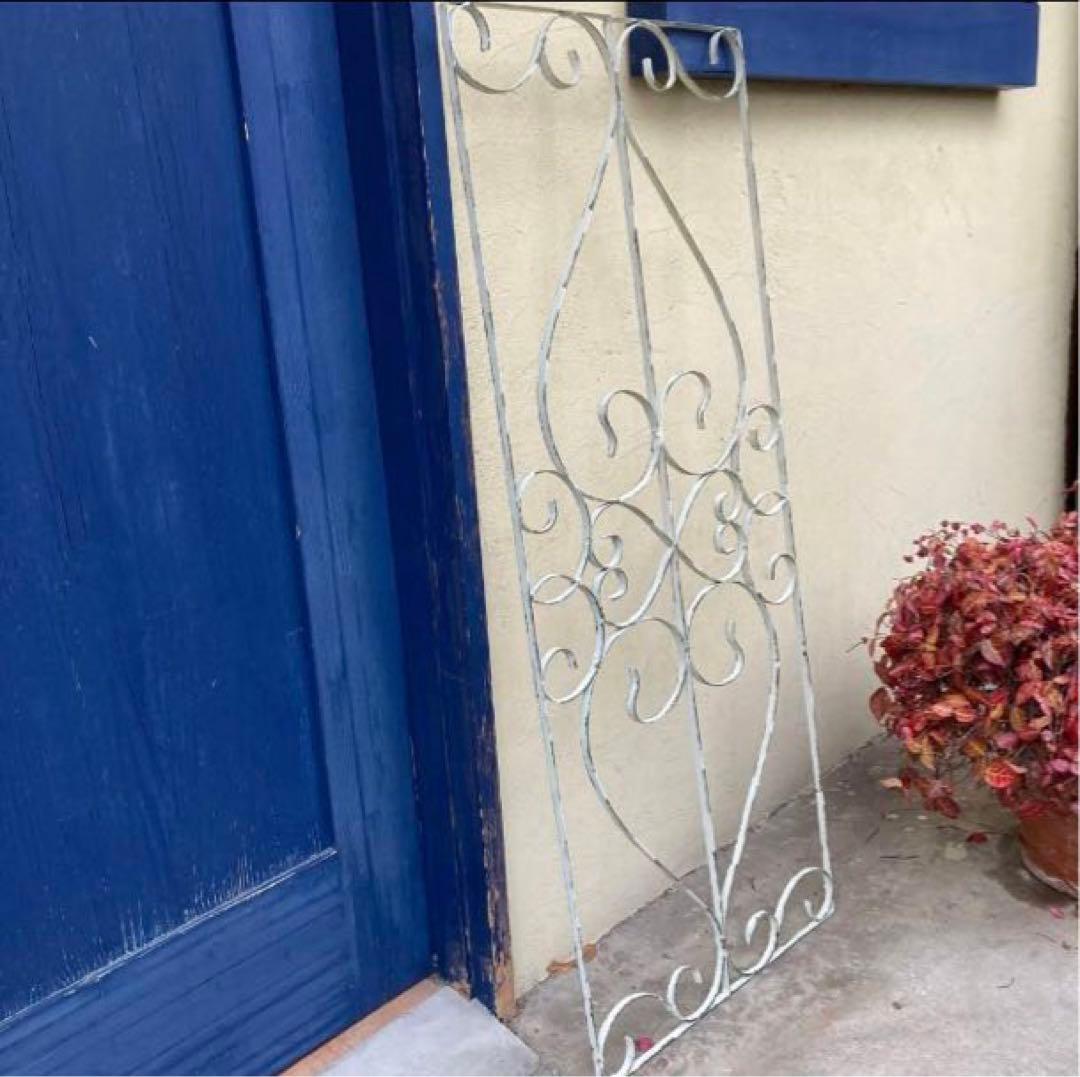 トム アイアンウォールデコ Lサイズx3 ホワイトアンティークシャビー壁飾