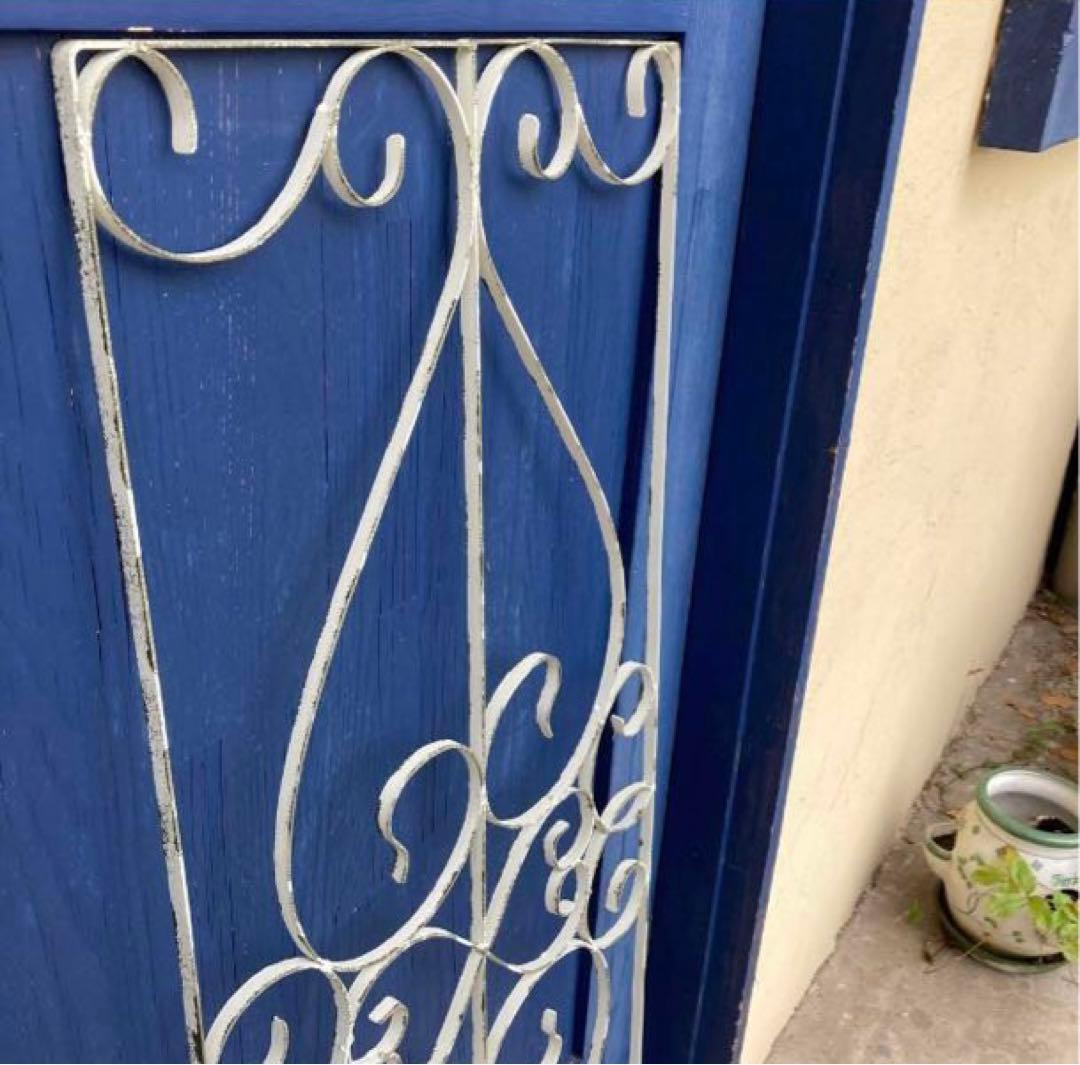 トム アイアンウォールデコ Lサイズx3 ホワイトアンティークシャビー壁飾