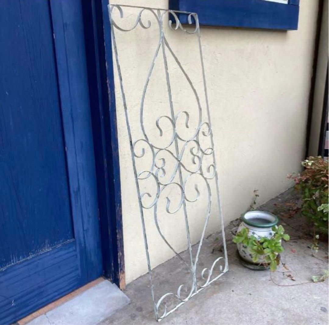 トム アイアンウォールデコ Lサイズx3 ホワイトアンティークシャビー壁飾