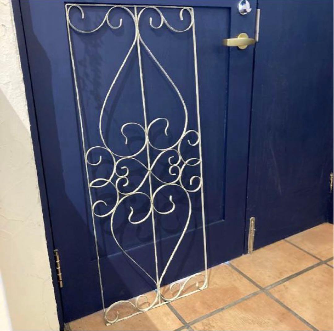 トム アイアンウォールデコ Lサイズx3 ホワイトアンティークシャビー壁飾