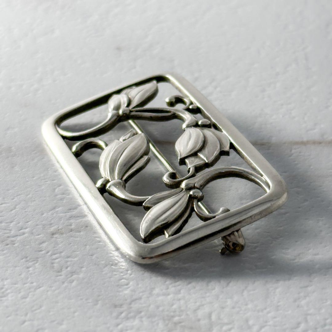  　295　シルバー　ブローチ　フラワー　花　925s