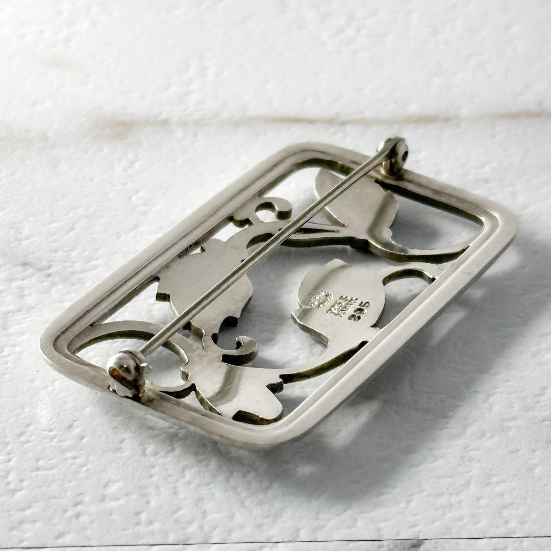  　295　シルバー　ブローチ　フラワー　花　925s