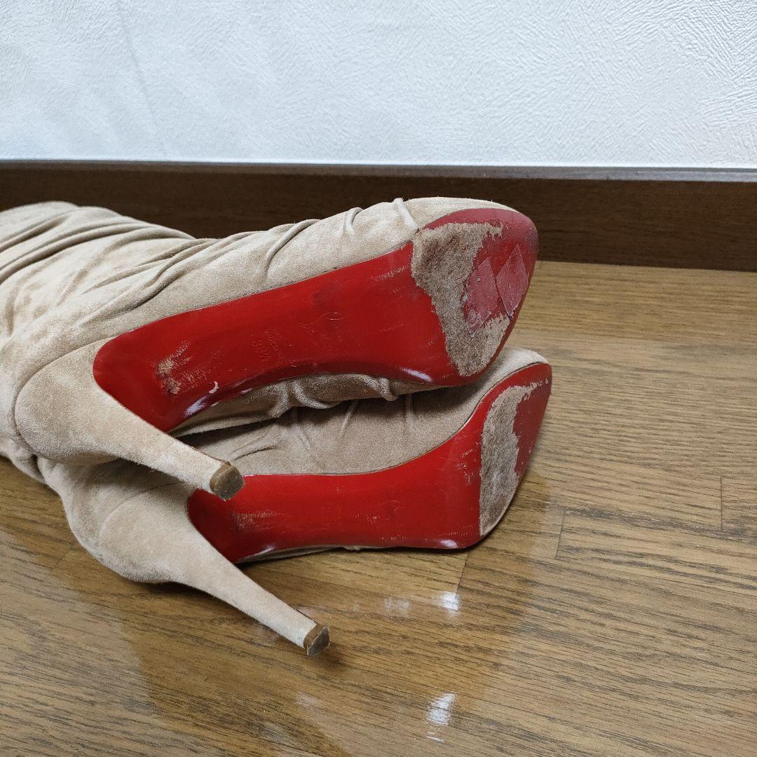 美品　Christian Louboutin ロングブーツ　スウェット