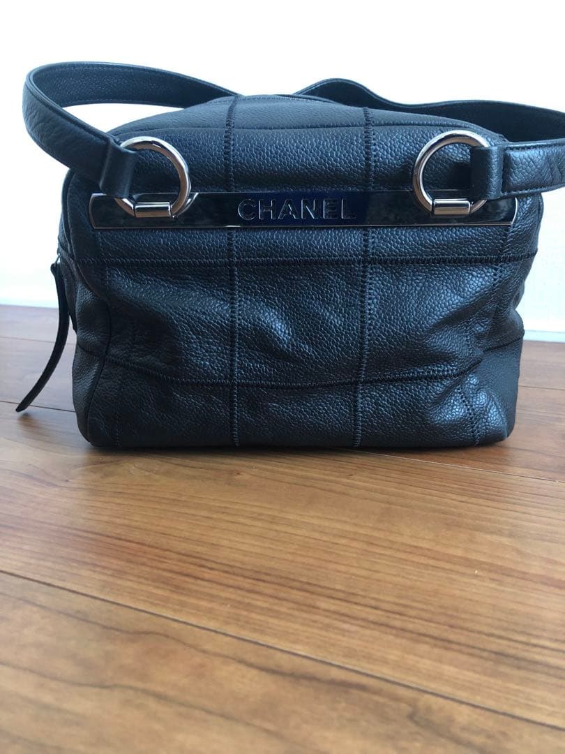 CHANELシャネル チョコバー ハンドバッグ キャビアスキン