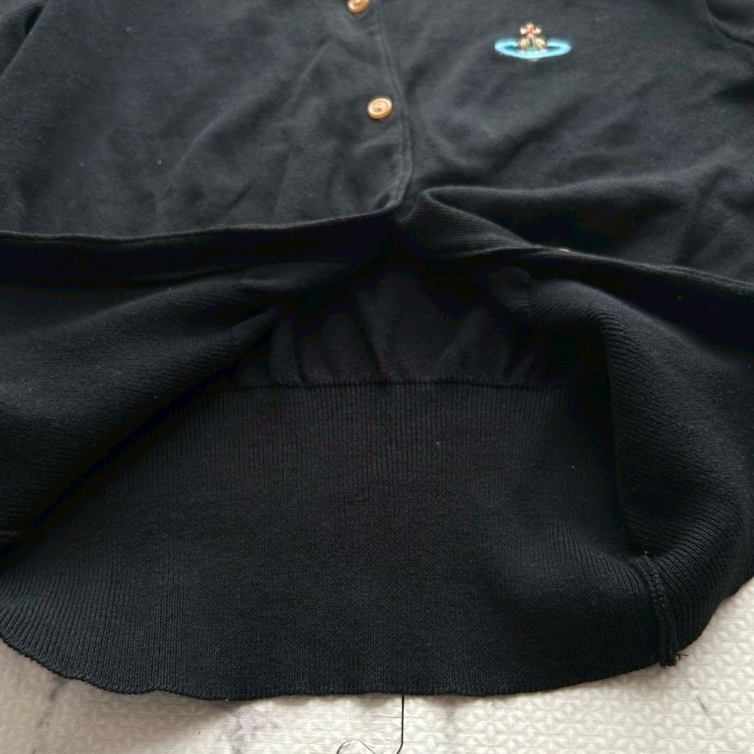 ヴィヴィアンウエストウッドレッドレーベル カラーオーブロゴ刺繍 カーディガン