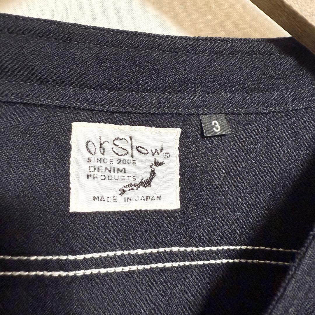 ⚫︎サイズ3！orslow リネンウールノーカラーシャツジャケット