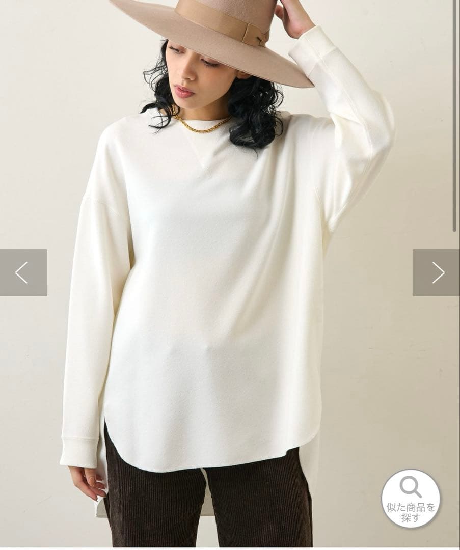 定番名品★ウィムガゼットWhim Gazette Vガゼットプルオーバー　白