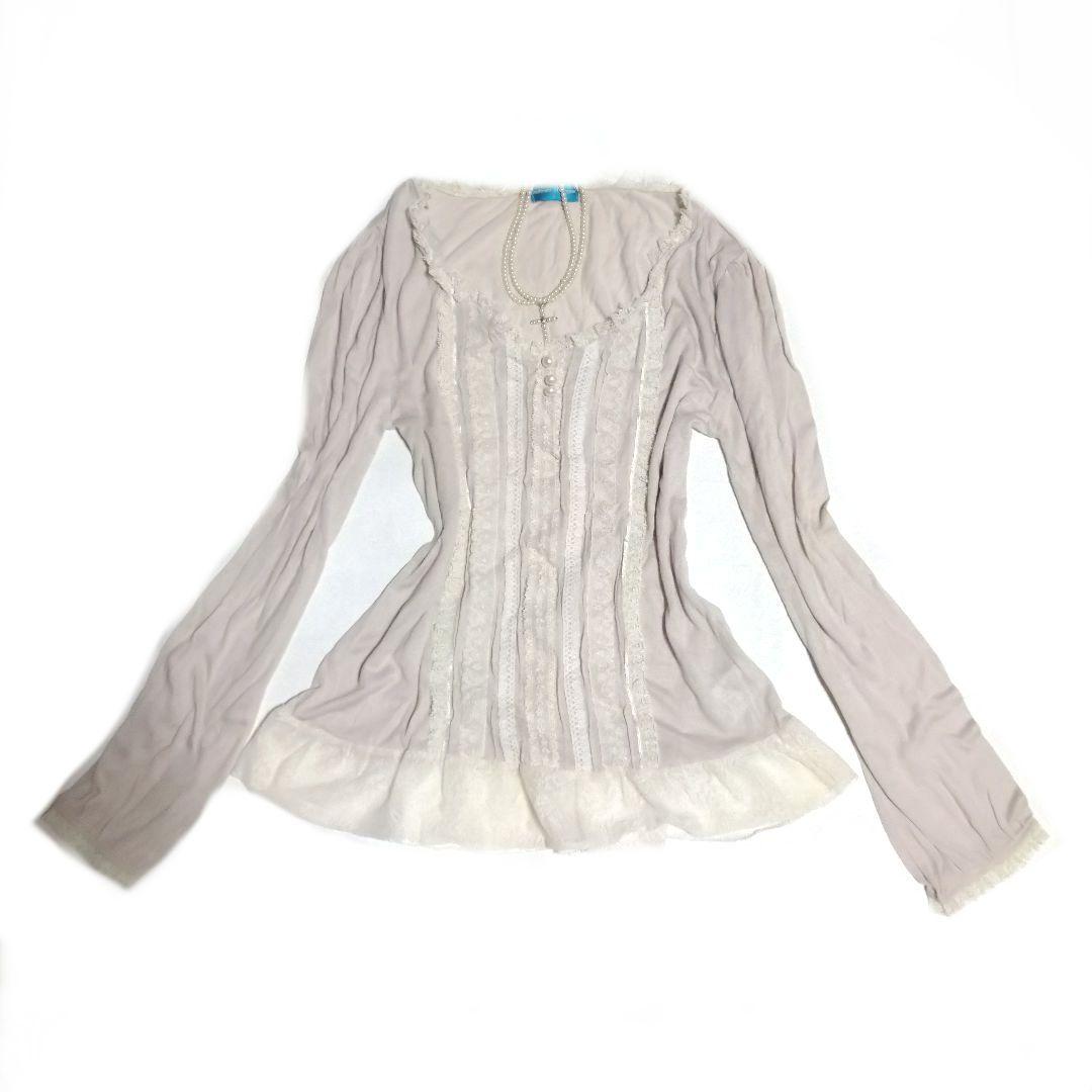 00s coquette姫系 レースフリルカットソーキャミセットLIZLISA系