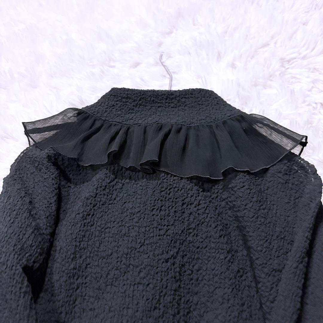 美品★23AW イエナ ボリュームカラーブラウス ブラック