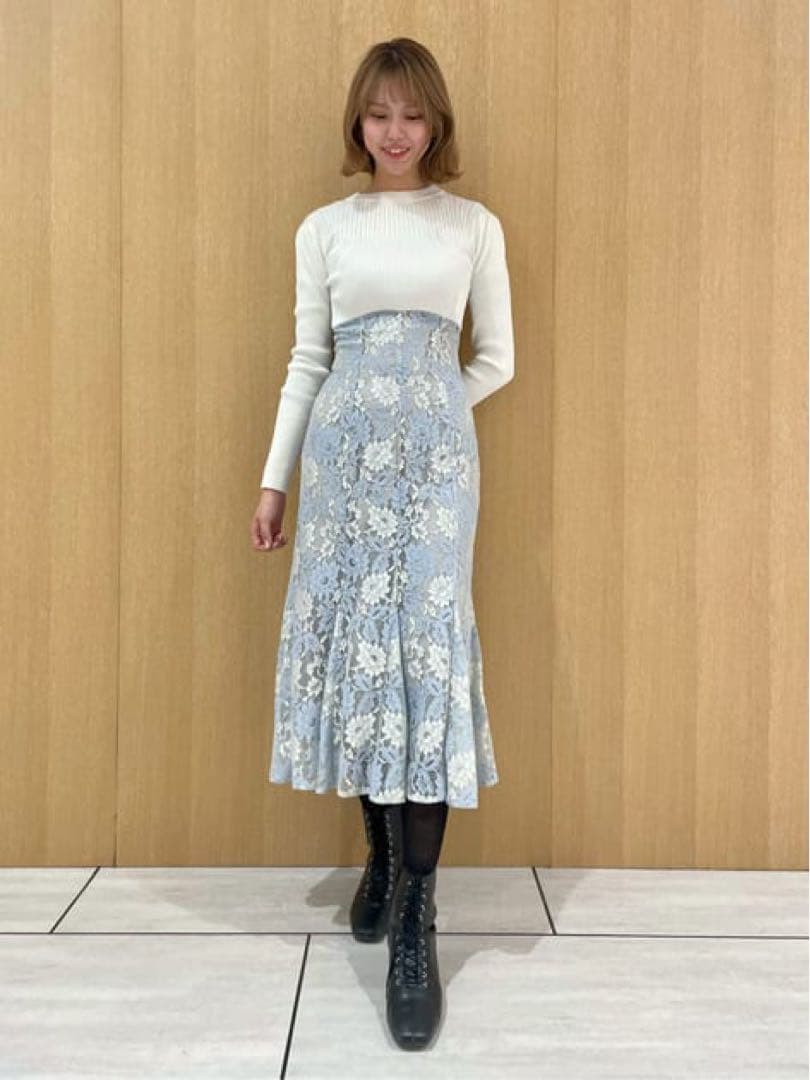 専用 And couture❤︎ニットドッキングレースワンピース