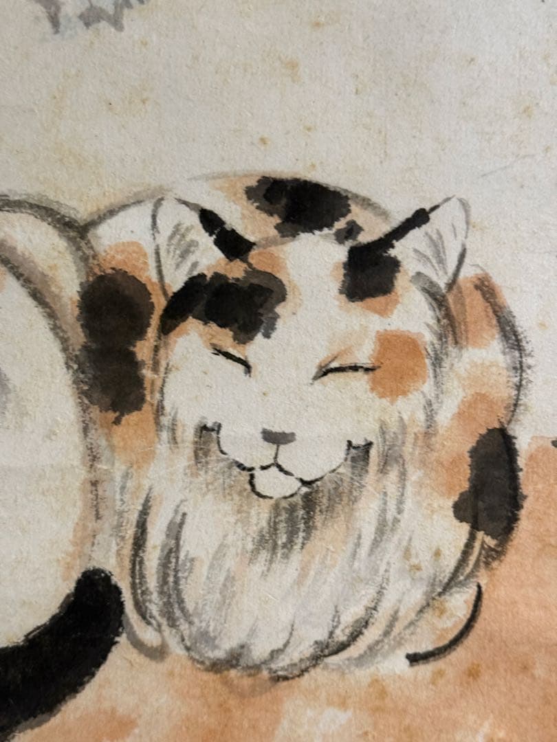 徐悲鴻風の「双猫図」