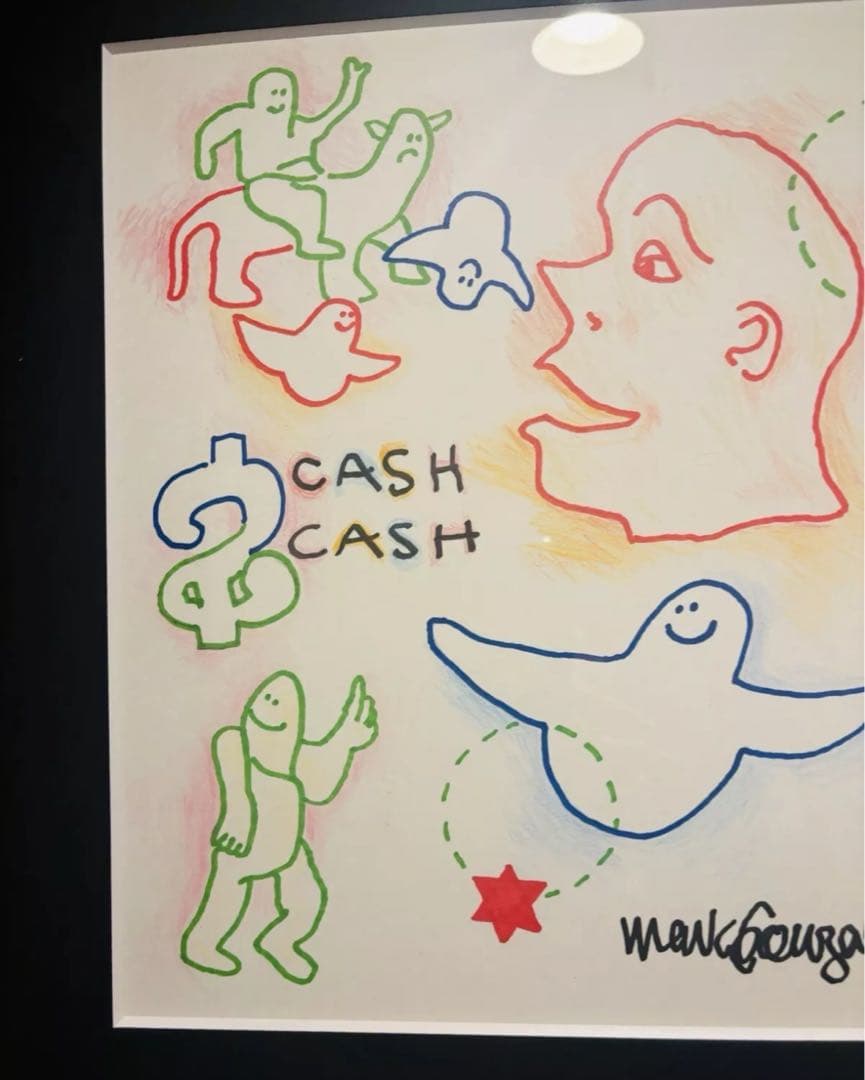 mark gonzales マークゴンザレス 原画 額入 サイン入 アート