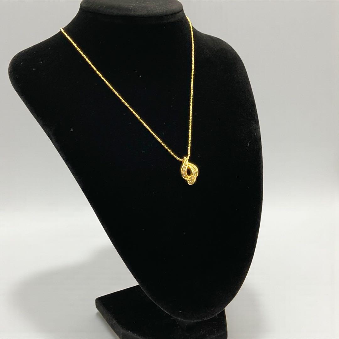 Dior ディオール リーフモチーフ ラインストーンネックレス 342