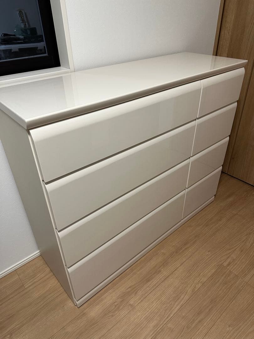 ニトリ 4段チェスト ホワイト 幅120cm