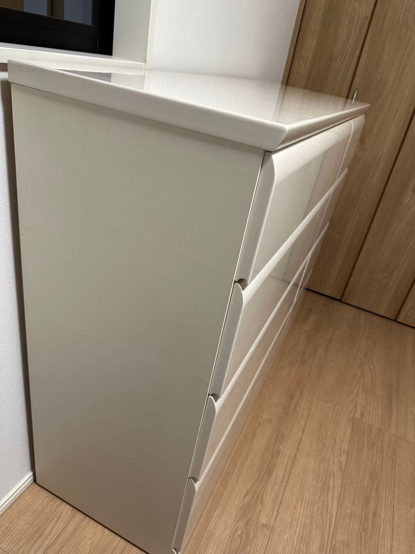 ニトリ 4段チェスト ホワイト 幅120cm