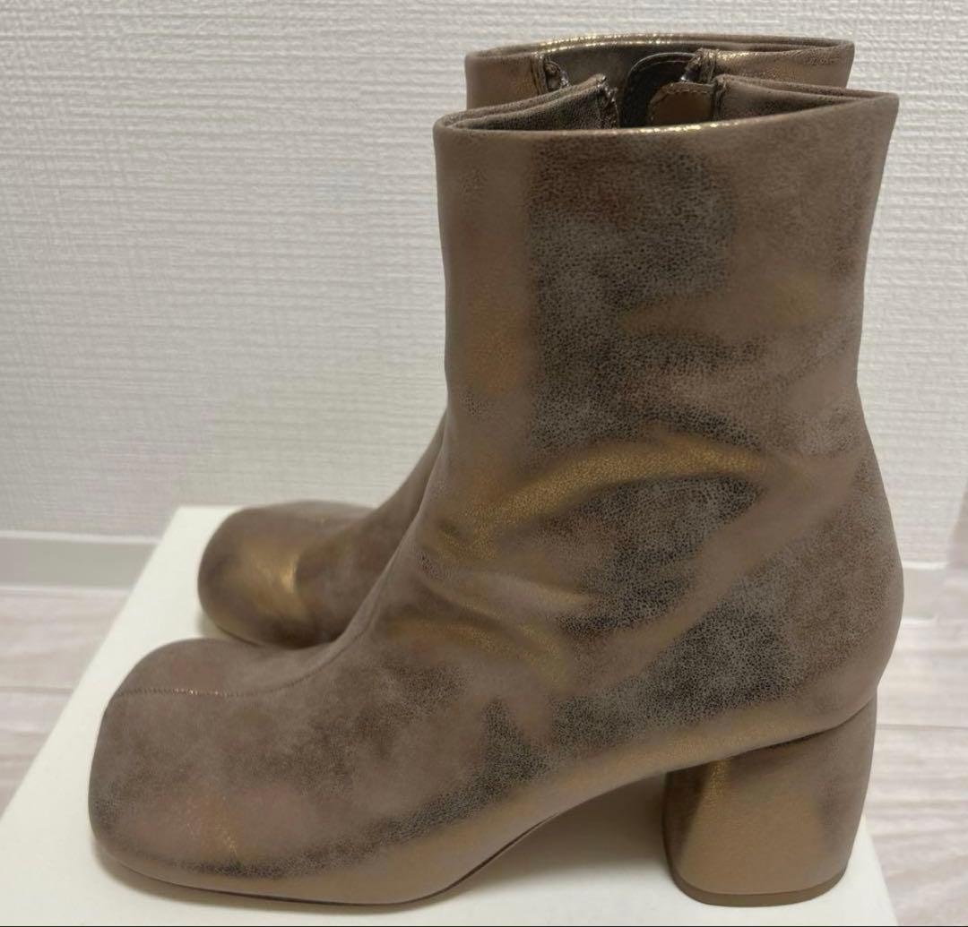 TODAYFUL 美品❤️ゴールド スクエアショートブーツ　37サイズ