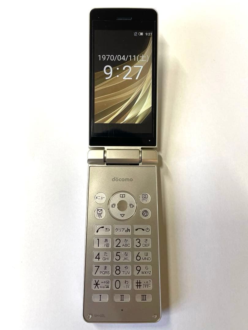 docomo AQUOS ケータイ SH-02L 本体 シルバー