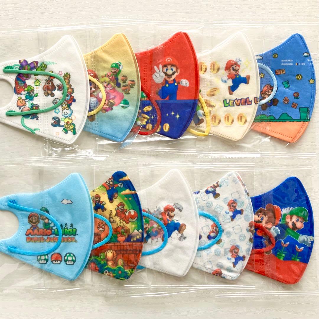 ◎スーパーマリオ◎キッズ立体マスク　全10種30枚