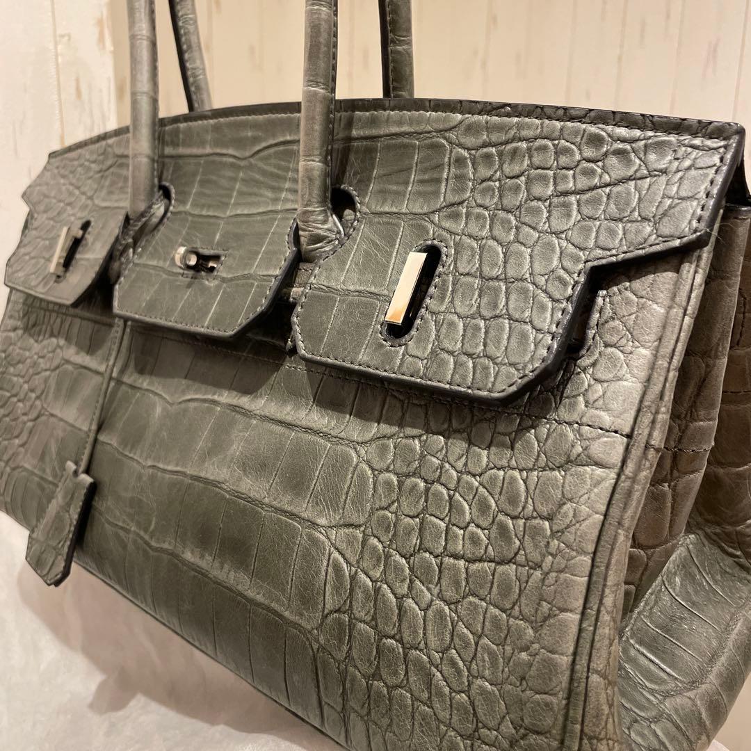 【超美品】銀座オーソドキシー　クロコ革　ショルダーバッグ