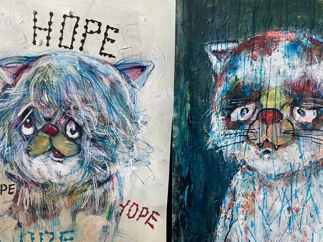 ま*ぶ様 HOPEと絶望。 a4アート紙2枚。