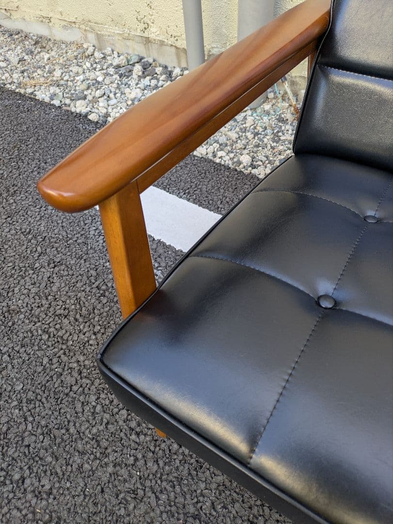 カリモク60 Kチェア スタンダードブラック 2シーター ミッドセンチュリー