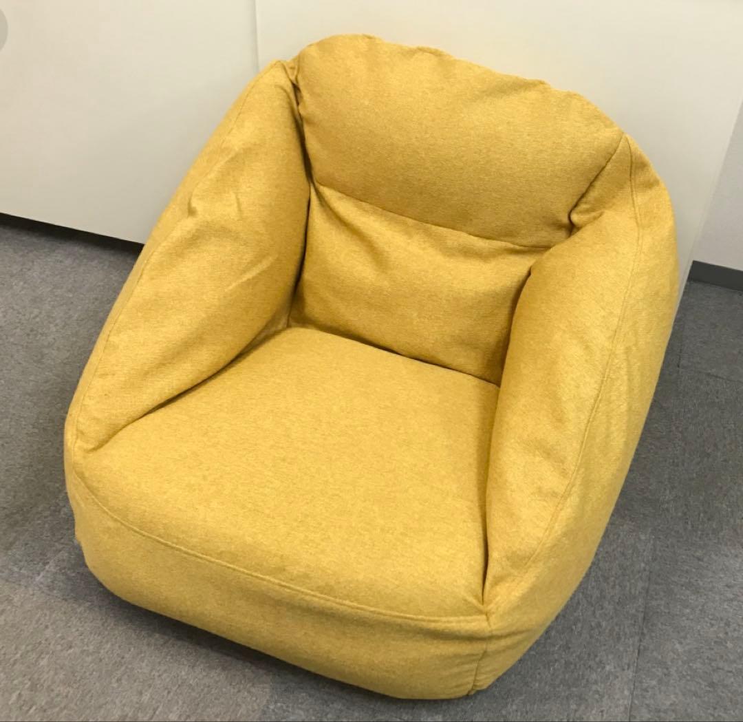 特価！座り心地良い！2個セット！無印良品 空気でできたソファ 1人掛け イエロー