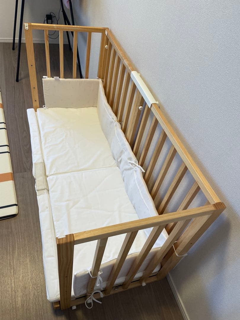 【ちゃん】そいねーる3（マットレス＋ベッドカバー+防水シーツ付）ナチュラル