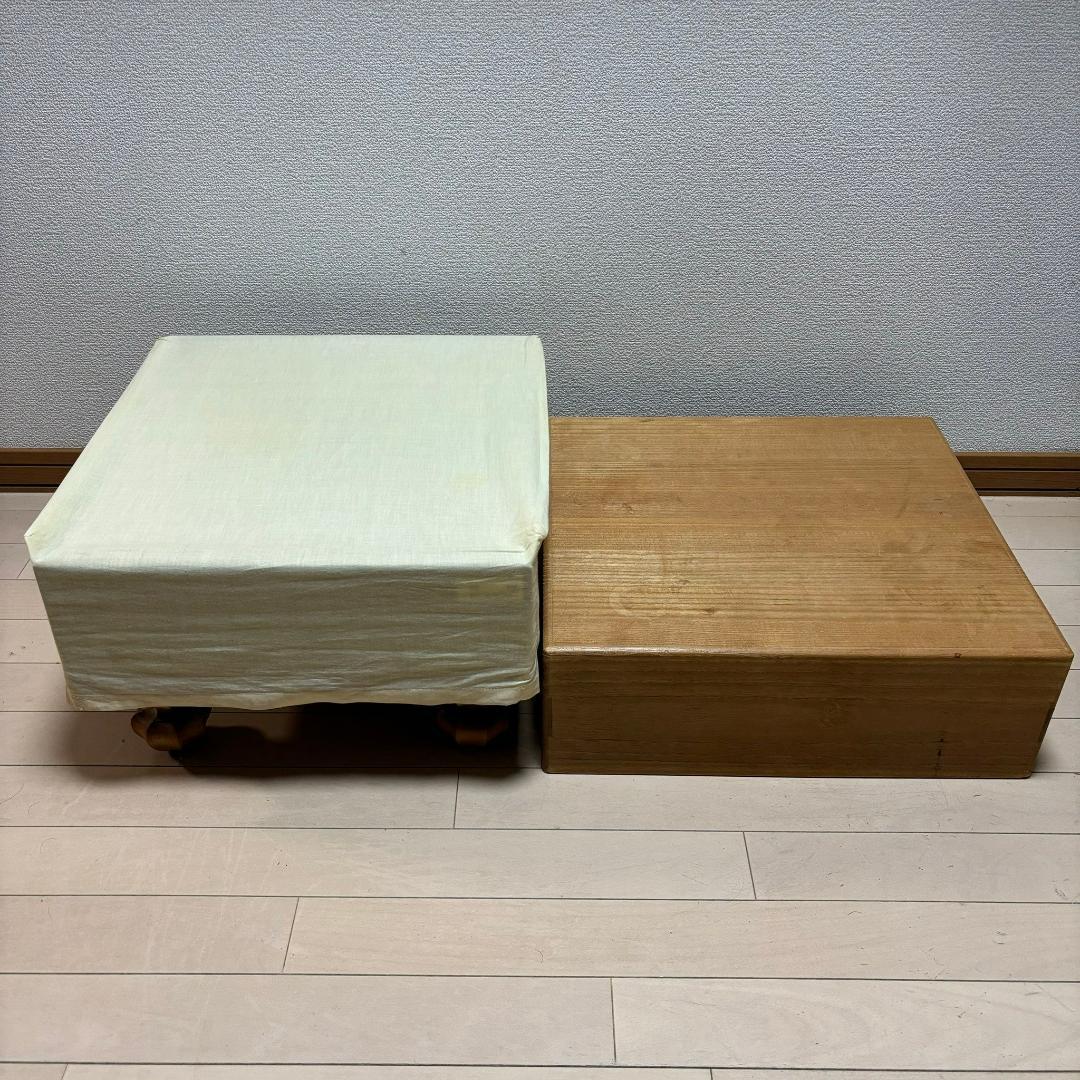 美品☆　碁盤 板目 足付 脚付碁盤