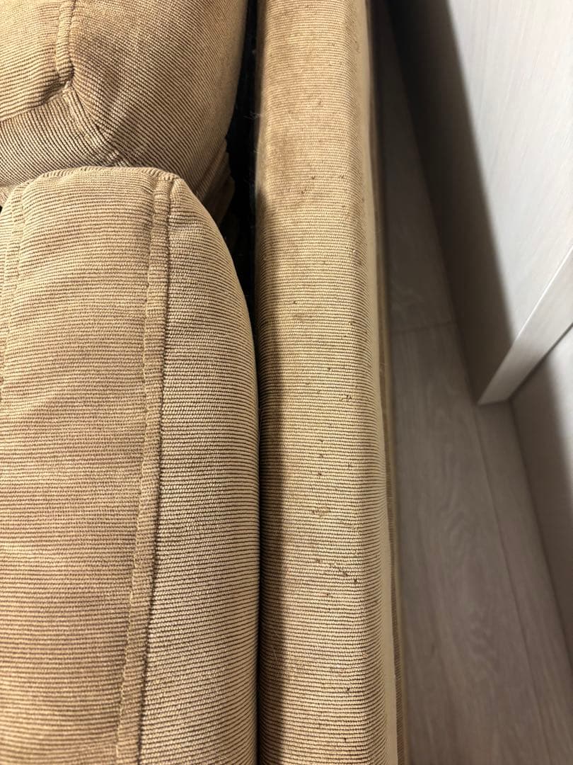 送料込み　ソファ　２人がけ　コーデュロイ　ブラウン　1500円でお譲り可