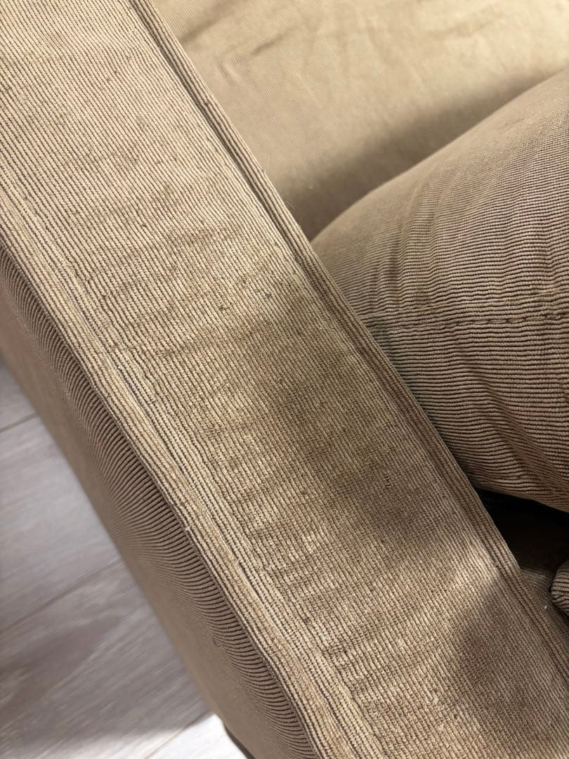 送料込み　ソファ　２人がけ　コーデュロイ　ブラウン　1500円でお譲り可