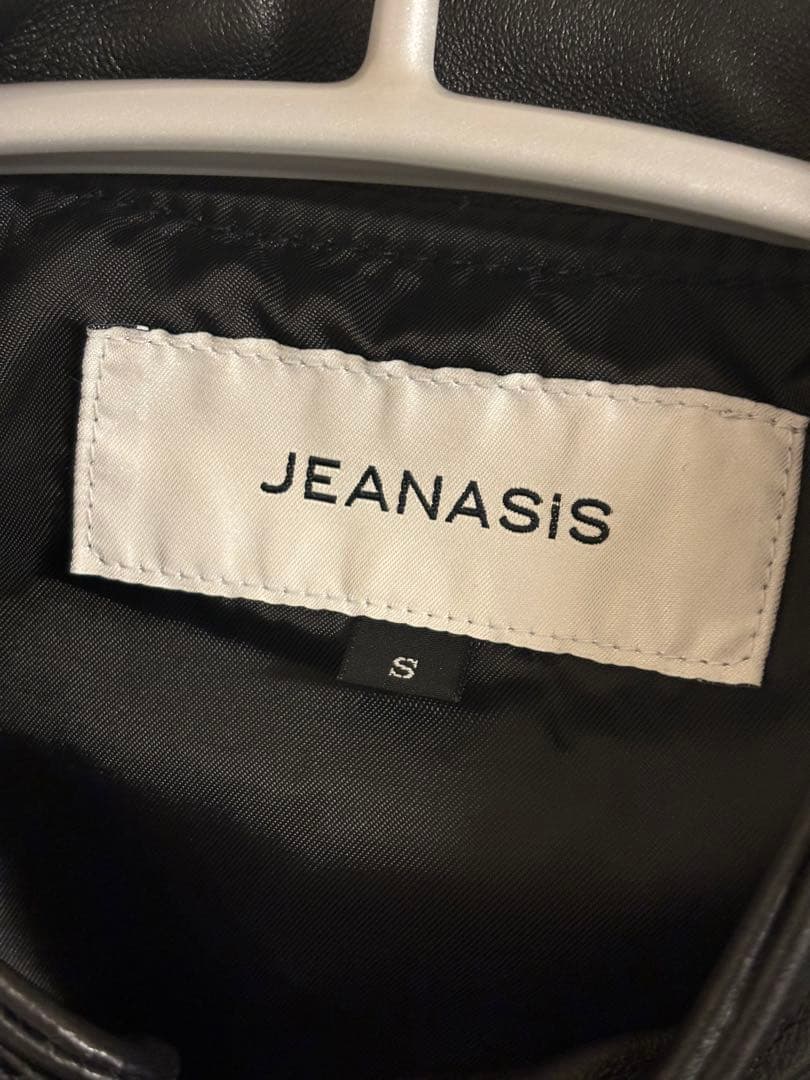 【新品:未使用】羊革 JEANASIS シングルレザーライダース 黒
