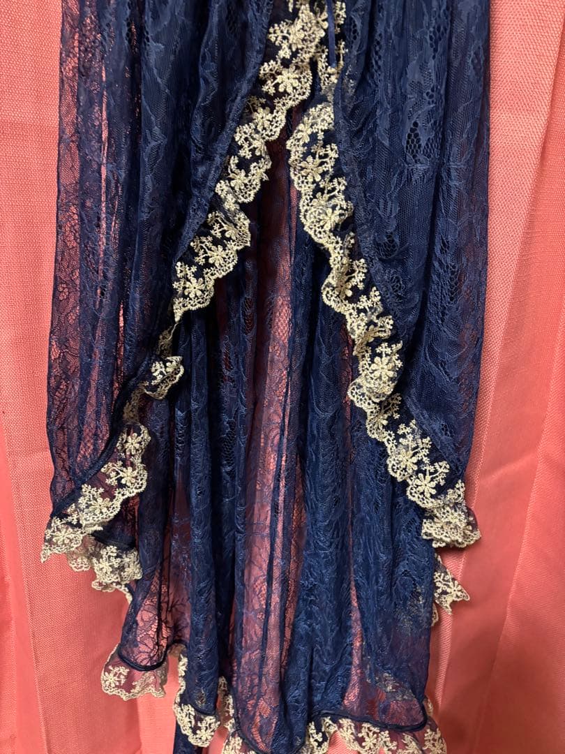 試着のみ　アトリエピエロ　フィッシュテールレースジレ　ネイビー　ゴスロリ