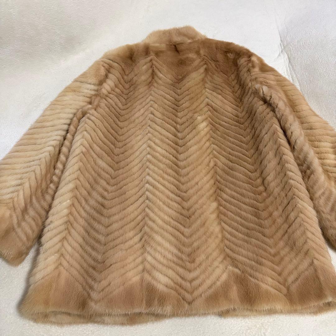 金サガ サガミンク ミンクコート ファーコート 毛皮 リアルファー ホワイト