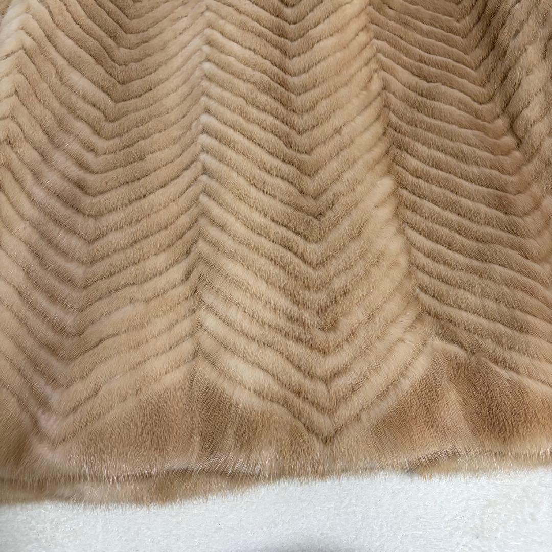 金サガ サガミンク ミンクコート ファーコート 毛皮 リアルファー ホワイト