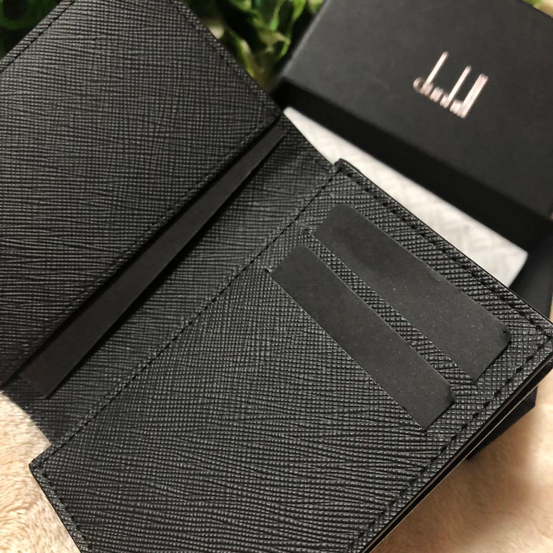つん　未使用　ダンヒル　名刺入れ　カード入れ　 プレイン　ブラック　黒