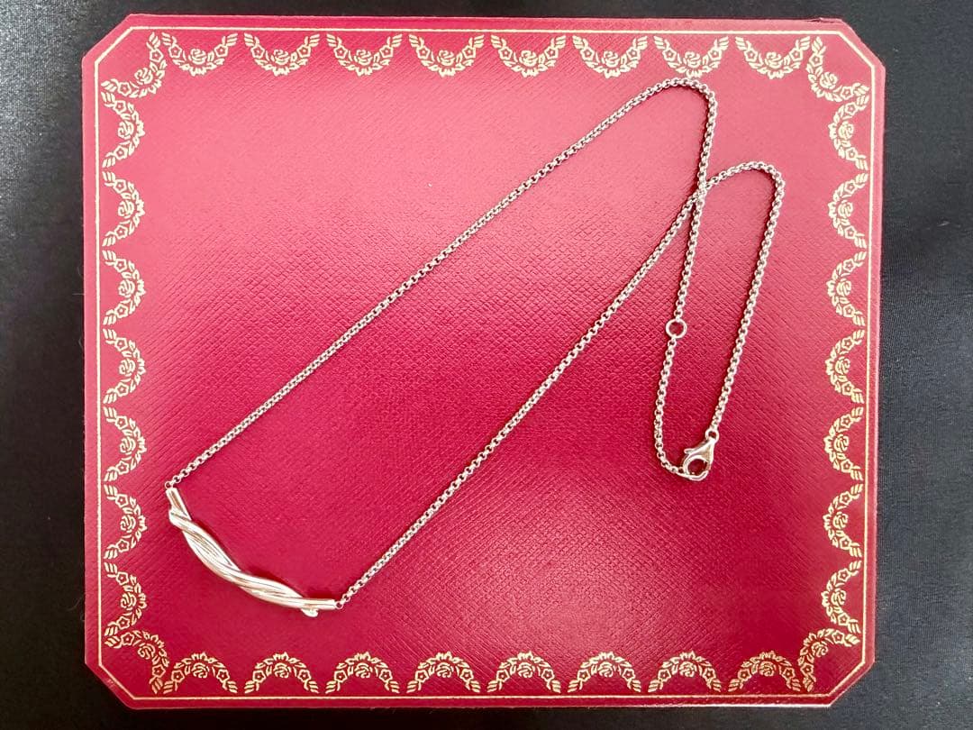 廃盤希少品☆カルティエCartier☆K18WGネックレスアントルラセツイスト