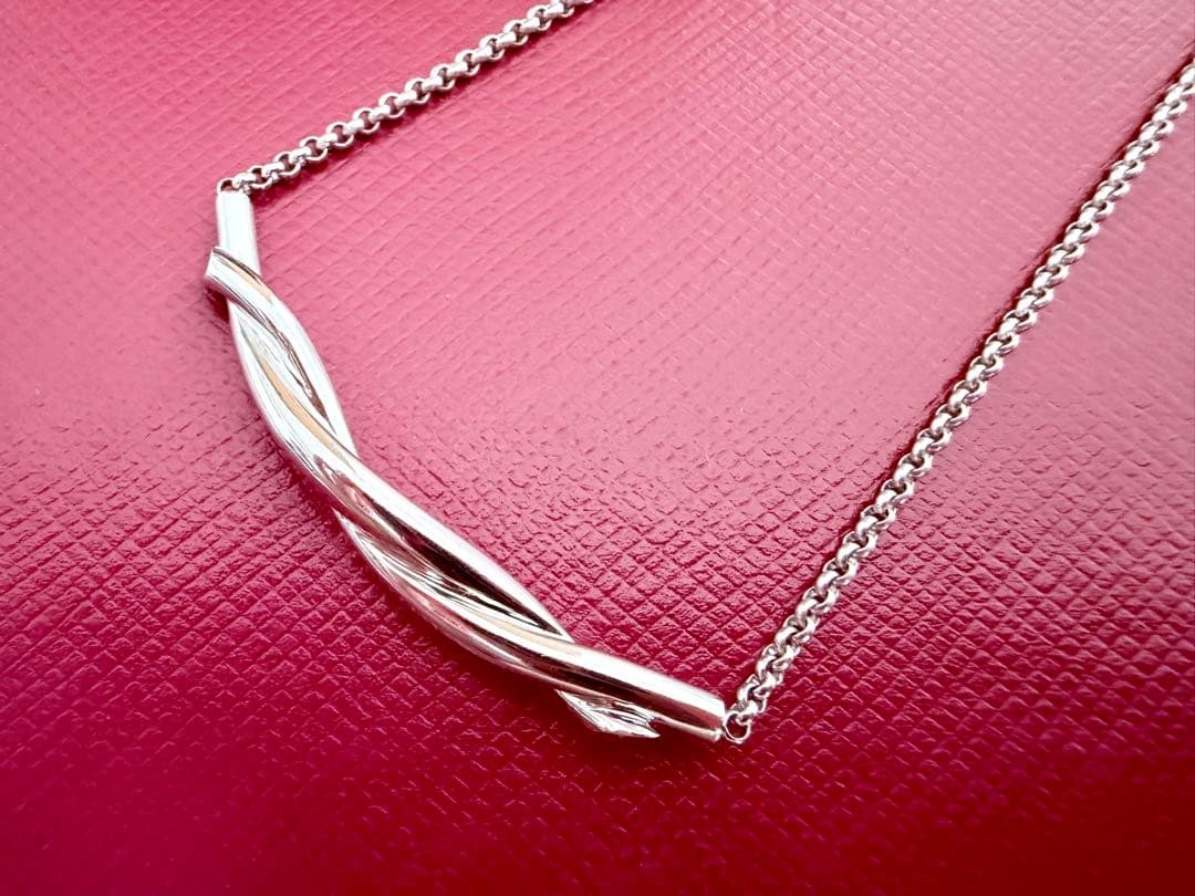 廃盤希少品☆カルティエCartier☆K18WGネックレスアントルラセツイスト