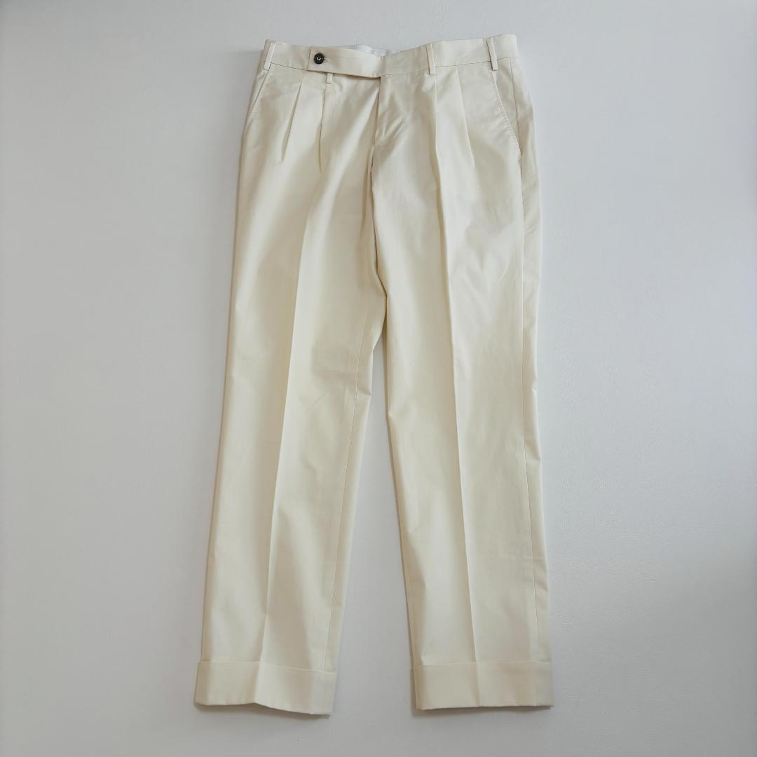 別注 ベルウィッチ スラックス dandisetan イタリア L オフホワイト