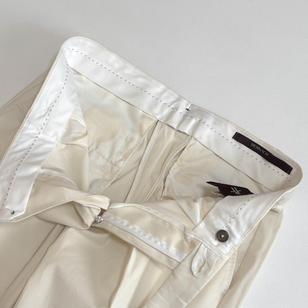 別注 ベルウィッチ スラックス dandisetan イタリア L オフホワイト