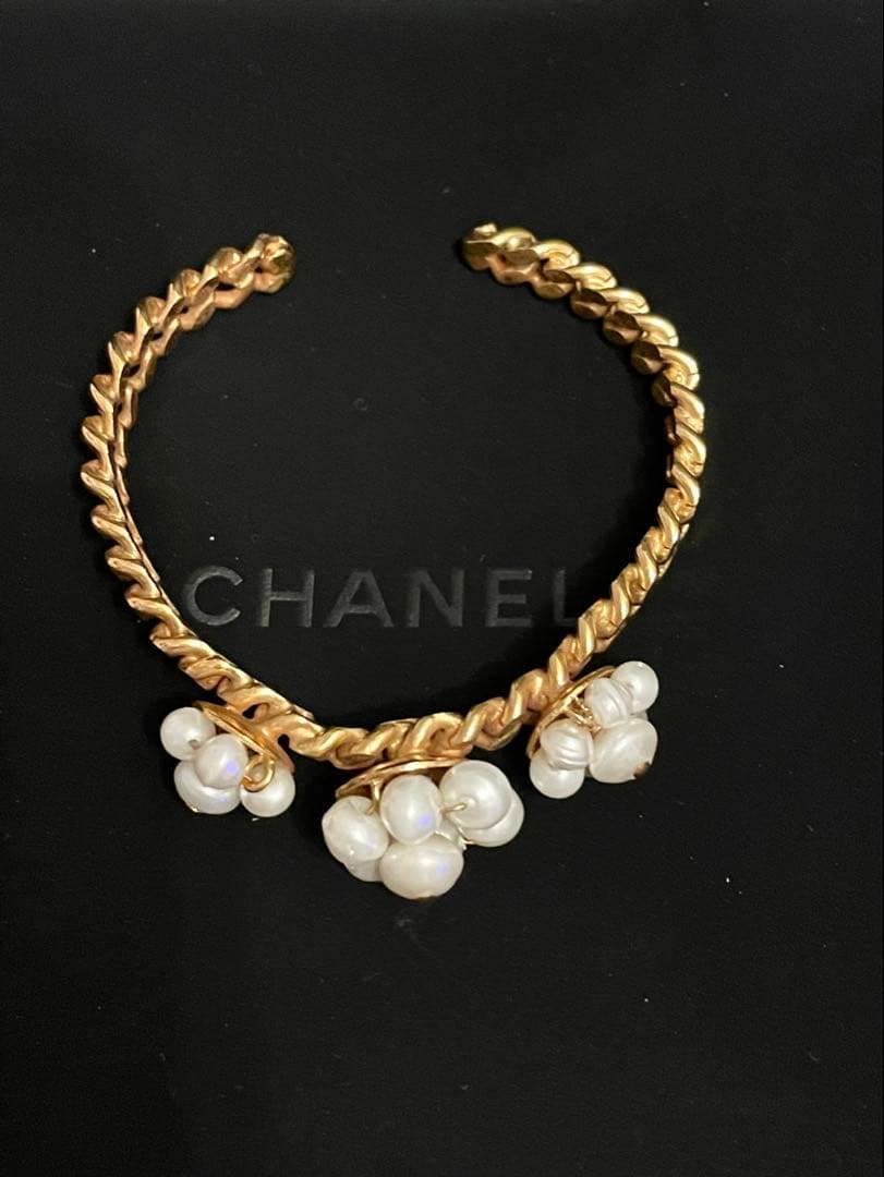 【VINTAGE CHANEL/シャネル】パールバングル
