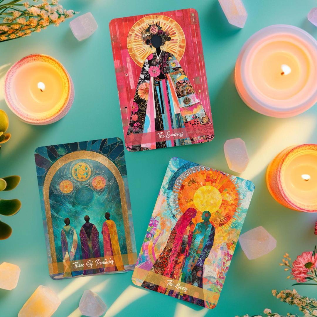 【正規品タロットカード】希少レア✨鮮やかな色彩のカーニバルを描いた超美麗デッキ