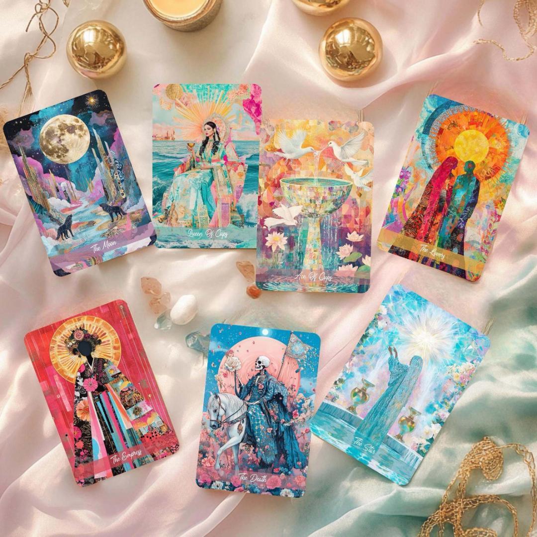 【正規品タロットカード】希少レア✨鮮やかな色彩のカーニバルを描いた超美麗デッキ